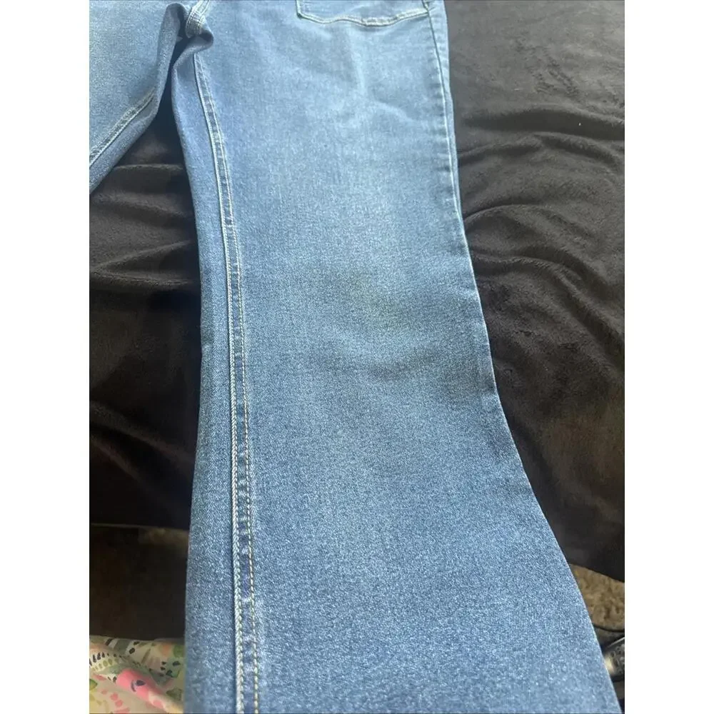 Women’s Size 12 Denim Blue Jeans Mid Rise Boot Cut By True Craft - Picture 5 of 13